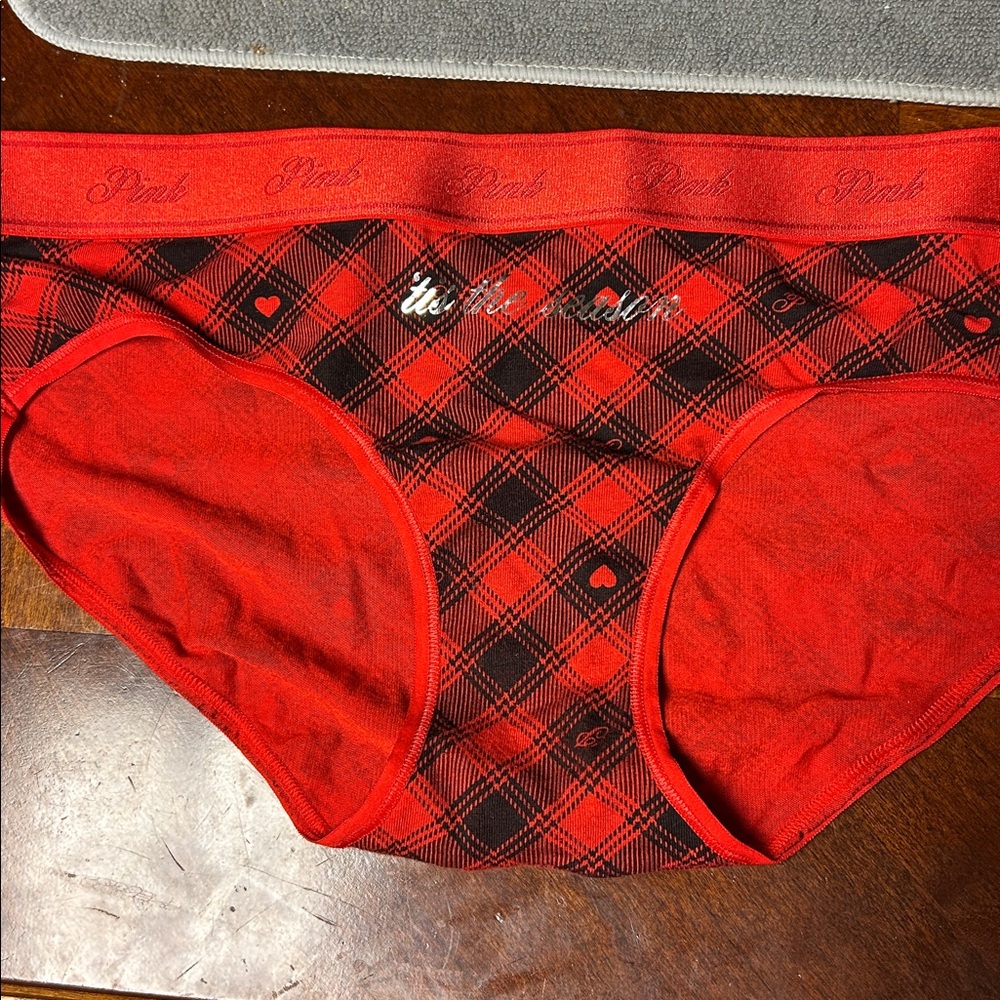 PINK Victoria's Secret Red Plaid Women's Underwear